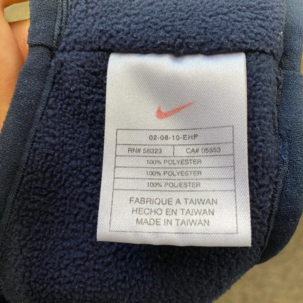 Nike Fleece‎ Ear Warmer Headband Navy Blue Embroidered Swoosh Logo 02-08-10-EHP